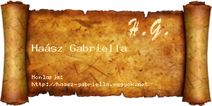 Haász Gabriella névjegykártya